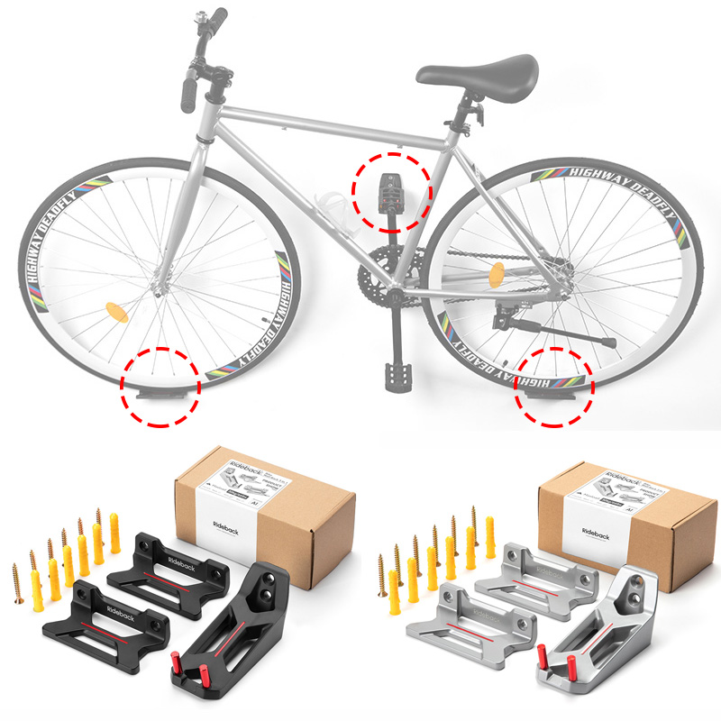 Cycling Gear Wall Hanger - 3 Parça Bisiklet Askısı, Bisiklet Pedalı