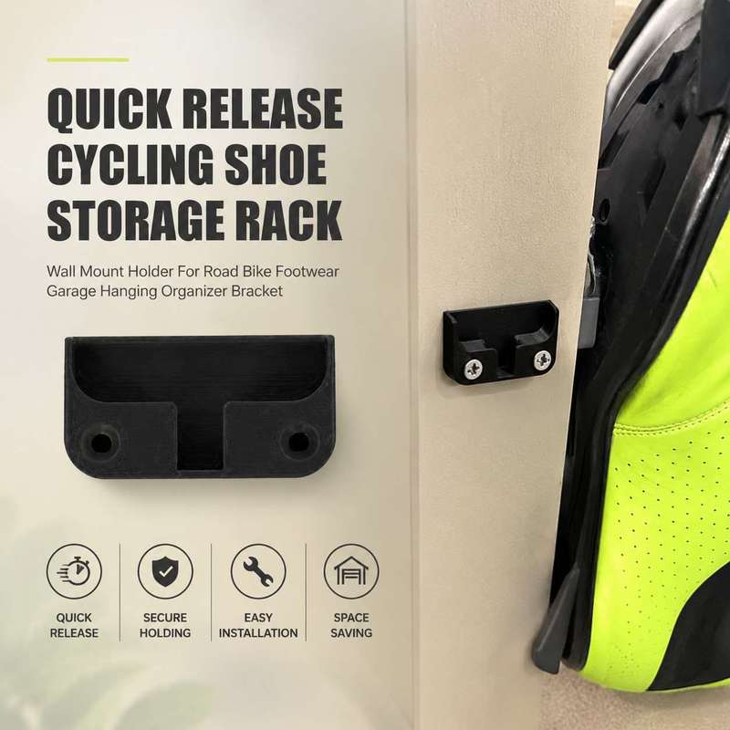 Cycling Gear Wall Hanger - Hızlı Çıkartılabilir Bisiklet Ayakkabısı Saklama Rafı
