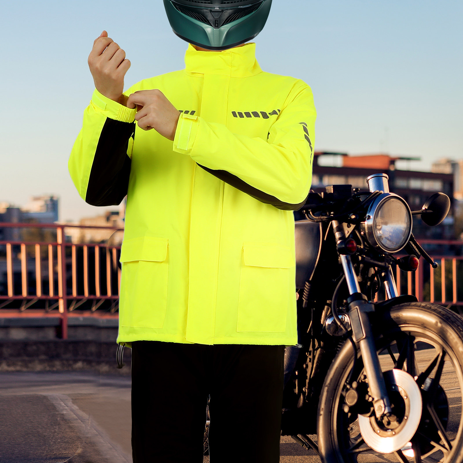 Cycling Gear For Rain - 1 takım erkekler açık hava bisiklet