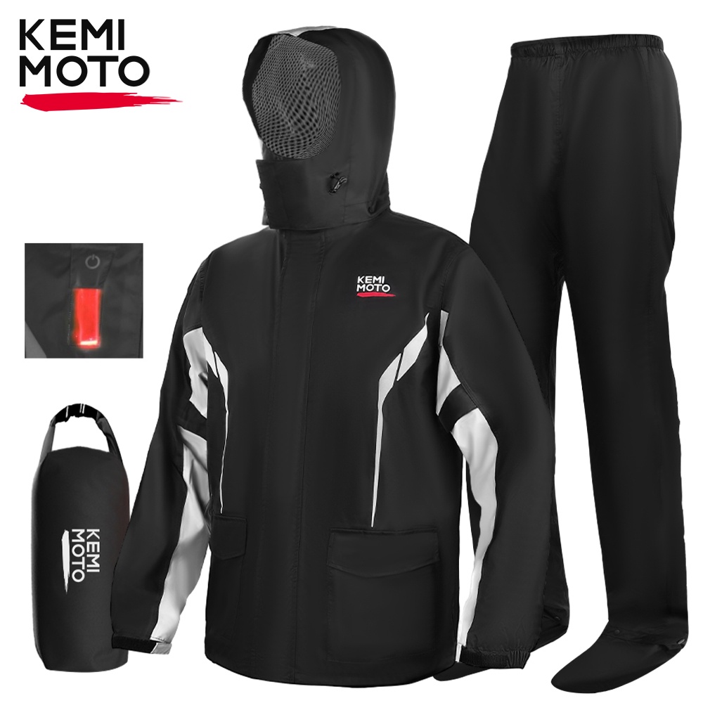 Cycling Gear For Rain - Su Geçirmez Yağmurluk Seti, Motosiklet Sürüşü