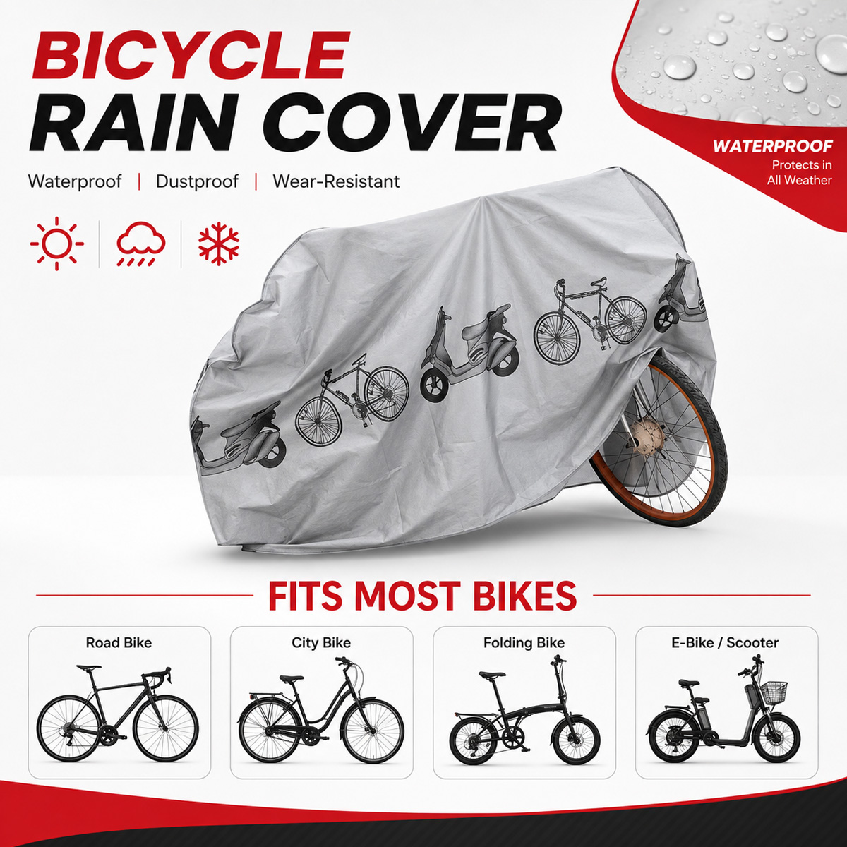 PINMOAP Evrensel Bisiklet Yağm - Cycling Gear Organizer incelemesi ve fiyatı