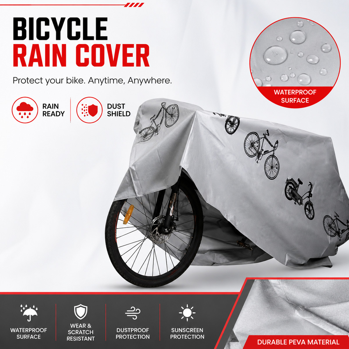 PINMOAP Evrensel Bisiklet Yağm - Cycling Gear Organizer incelemesi ve fiyatı