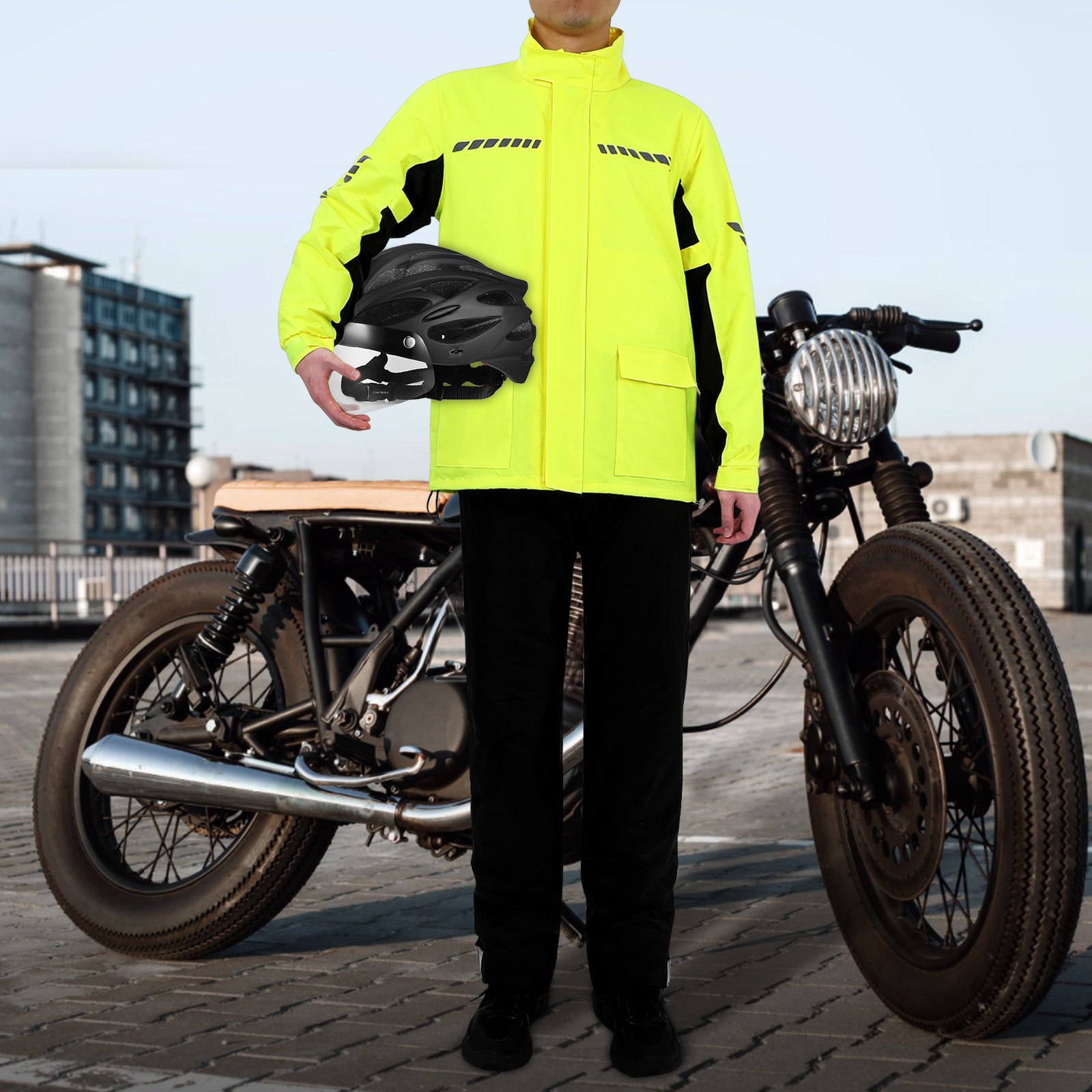 1 takım erkekler açık hava bis - Cycling Gear For Rain incelemesi ve fiyatı
